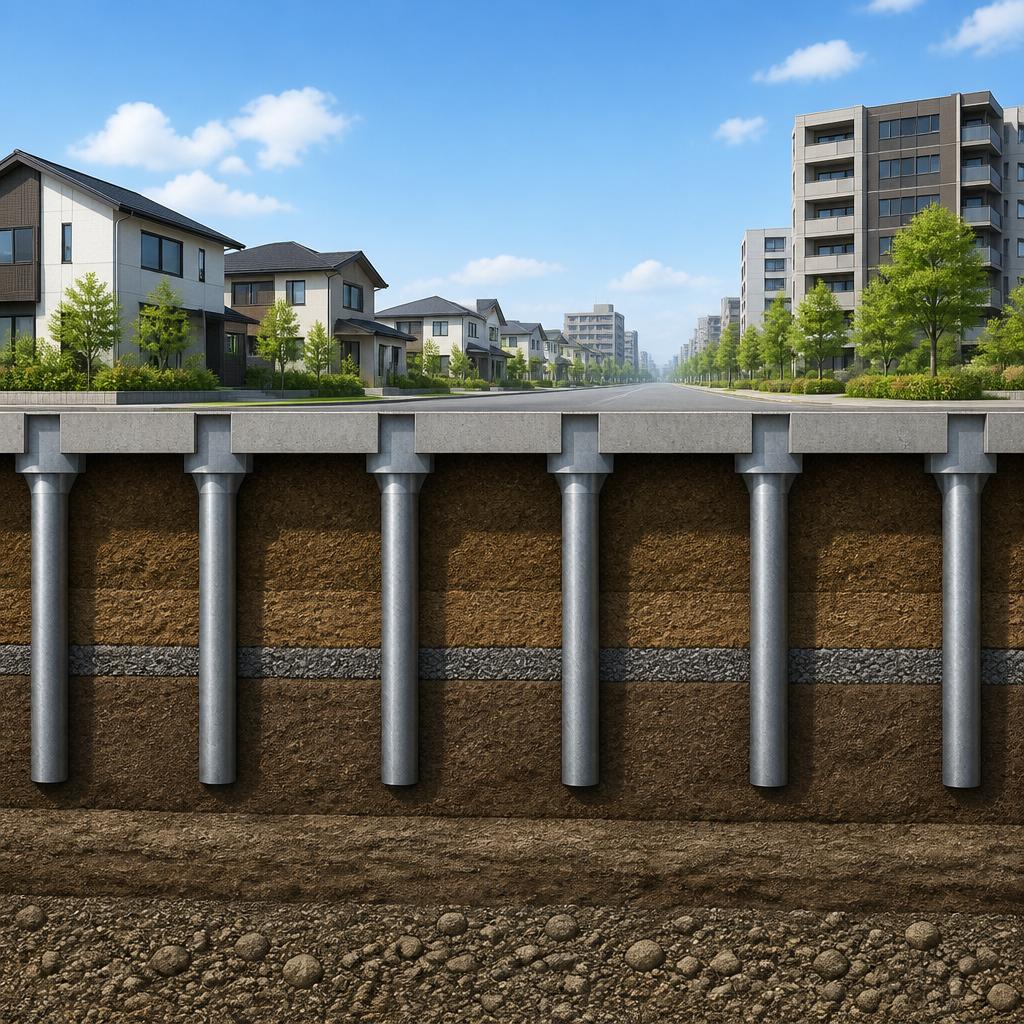 地盤沈下を防ぎ、安全な暮らしを実現する